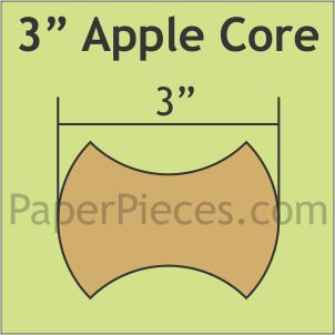 3&quot; Apple Core - 3/8&quot; Seam Acrylic Template