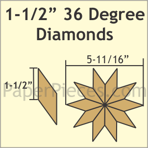 1-1/2&quot; 36 Degree Diamonds Small Pack 108 Pieces