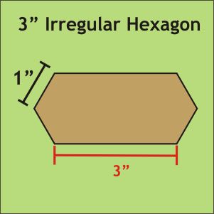 3&quot; Irregular Hexagons - Paper Pieces