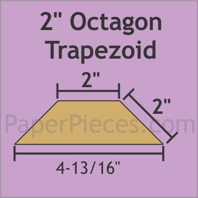 2&quot; Octagon Trapezoids - Paper Pieces