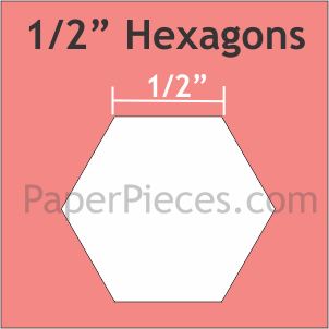 1/2&quot; Hexagon - Paper Pieces