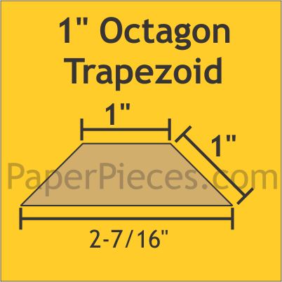 1&quot; Octagon Trapezoids - Paper Pieces