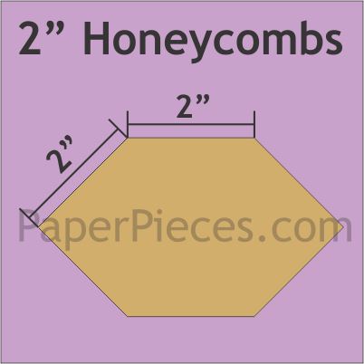 2&quot; Honeycombs - 1/4&quot; Windowed Seam Acrylic Template