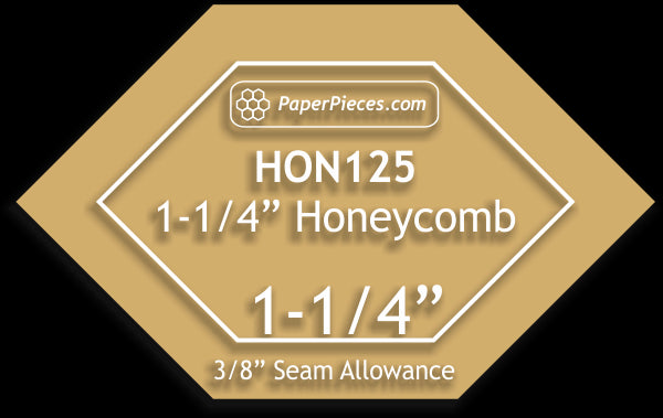1-1/4&quot; Honeycombs - 3/8&quot; Seam Acrylic Template
