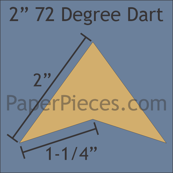 2&quot; 72 Degree Dart - Paper Pieces