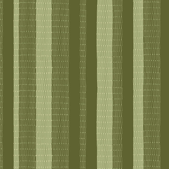 Solstice Weave Stripe Fern - PER QUARTER METRE