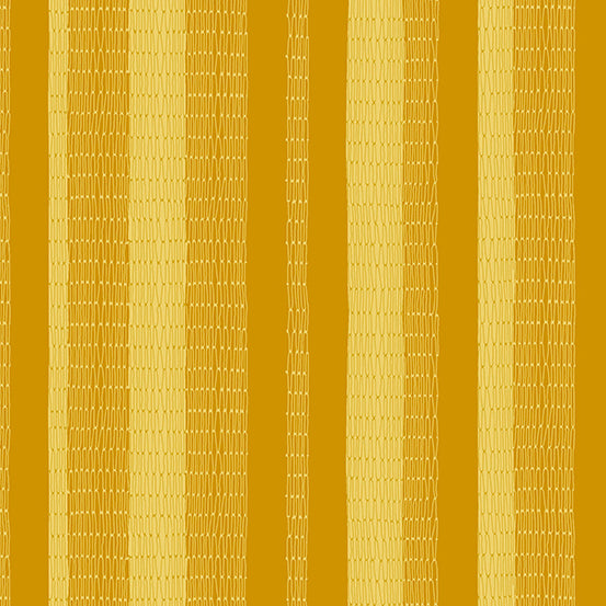 Solstice Weave Stripe Honey - PER QUARTER METRE