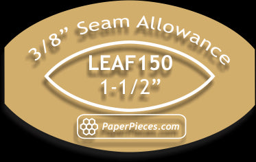 1-1/2&quot; Leaf - 3/8&quot; Seam Acrylic Template