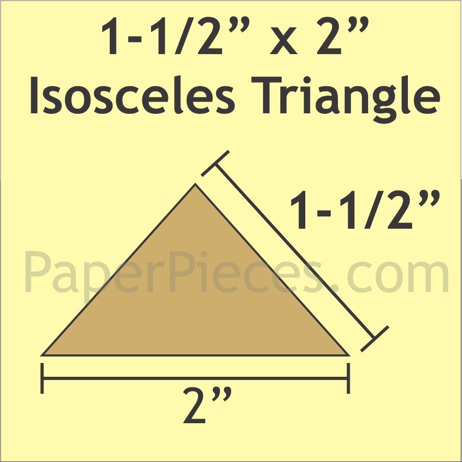 1-1/2&quot; x 2&quot; Isosceles Triangles - Paper Pieces