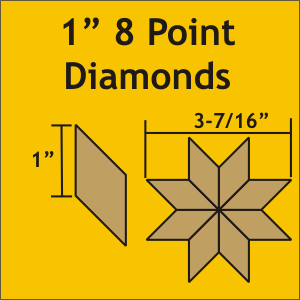 1&quot; 8 Point Diamonds - Paper Pieces