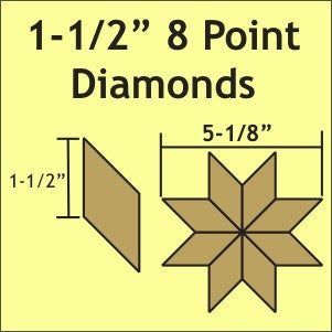 1-1/2&quot; 8 Point Diamonds - Paper Pieces