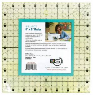 Quilter&#39;s Select Quilting Ruler - Select 8&quot; x 8&quot; Non-Slip Ruler