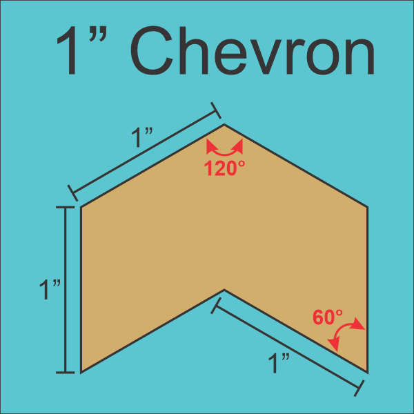 1&quot; Chevron - Paper Pieces