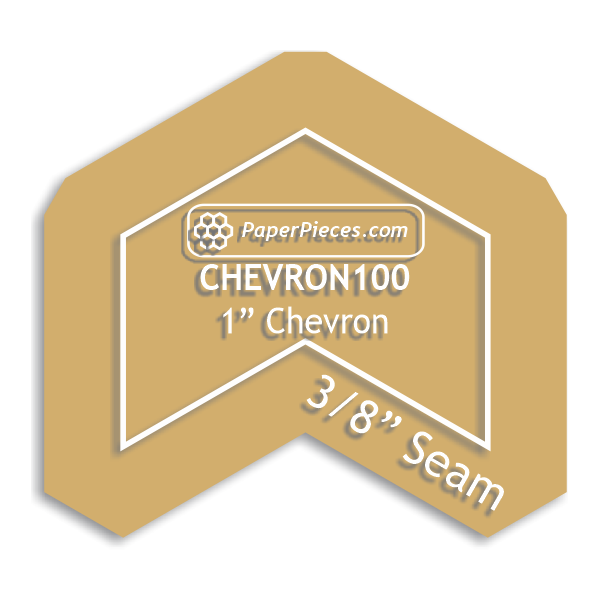 1&quot; Chevron - 3/8&quot; Seam Acrylic Template