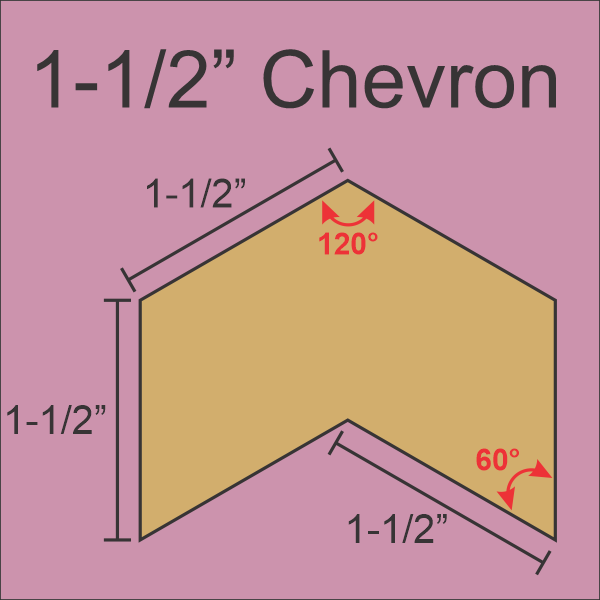 1-1/2&quot; Chevron - Paper Pieces