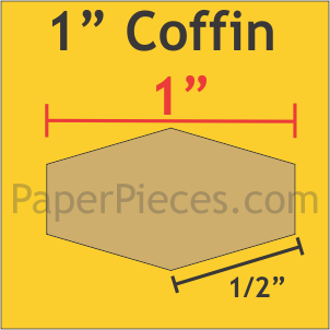 1&quot; Coffin - Paper Pieces