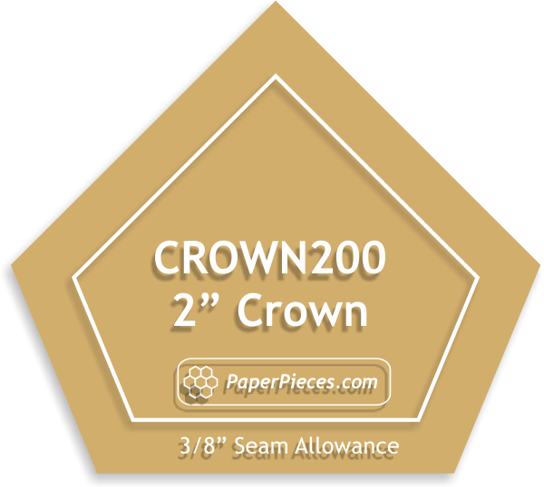 2&quot; Crown - 3/8&quot; Seam Acrylic Template
