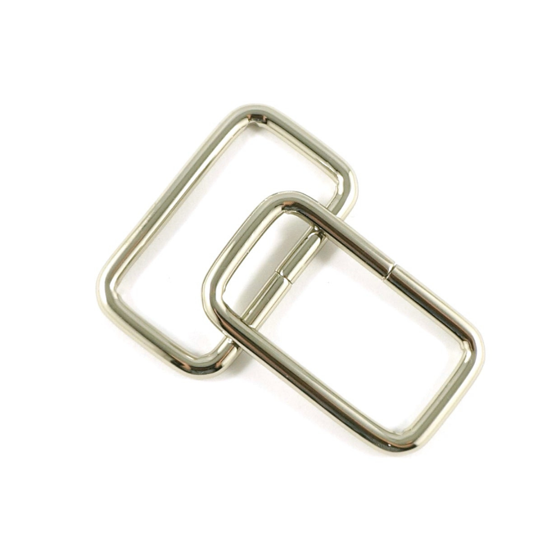 Rectangular Rings 1 1/2&quot; (38 mm) x 1/2&quot; (12 mm) x 3.75 mm Nickel - 4 Pack