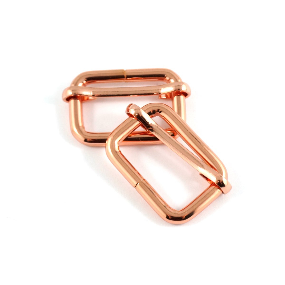 Adjustable Sliders 1 &quot; (25 mm) x 5/8&quot; (16 mm) x 3.75 mm Rose Gold - 2 Pack