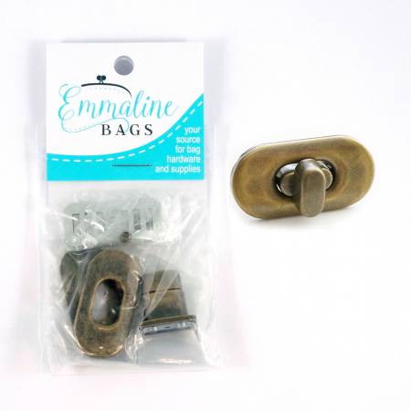 Small Turn Lock - Antique Brass