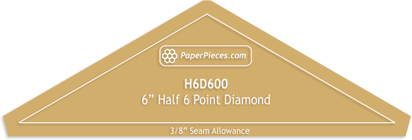 6&quot; Half 6 Point Diamonds Small Pack 12 Paper Pieces