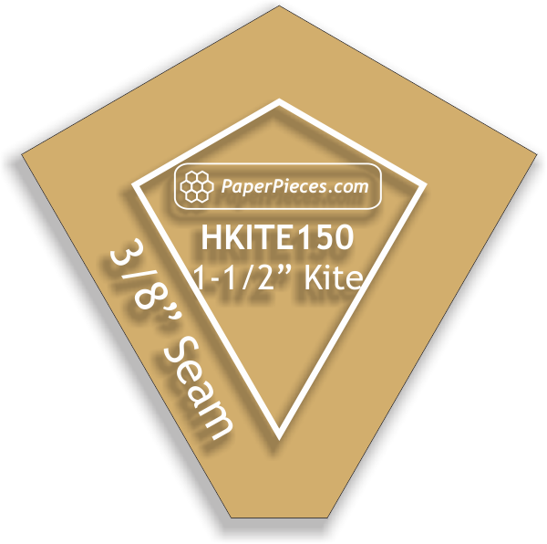 1-1/2&quot; Hexagon Kites - 3/8&quot; Seam Acrylic Template