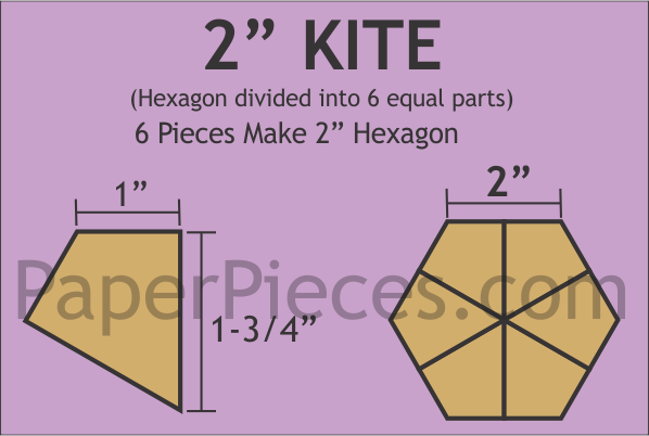 2&quot; Hexagon Kites - Paper Pieces