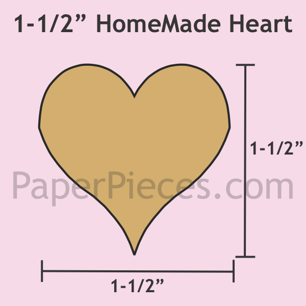 1-1/2&quot; HomeMade Hearts by Tula Pink - Paper Pieces