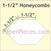 1-1/2&quot; Honeycomb - Paper Pieces