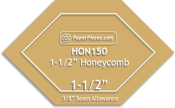 1-1/2&quot; Honeycombs - 3/8&quot; Seam Acrylic Template