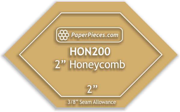 2&quot; Honeycombs - 3/8&quot; Seam Acrylic Template