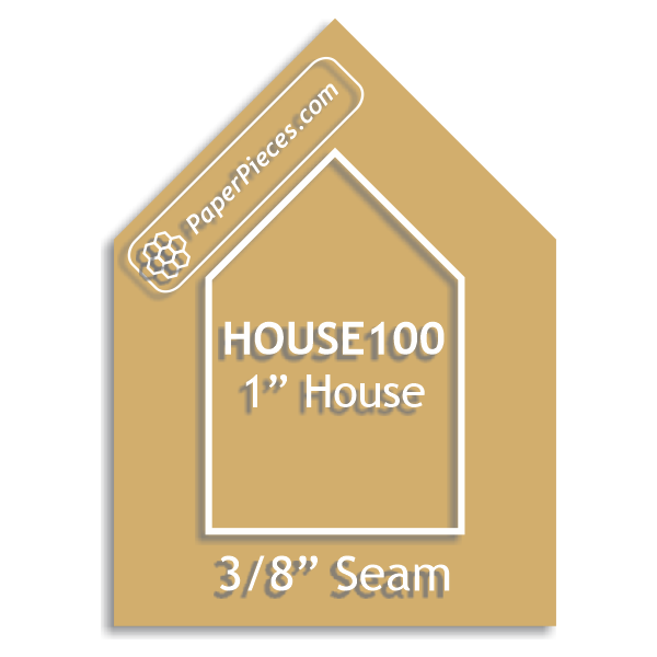 1&quot; House - 3/8&quot; Seam Acrylic Template