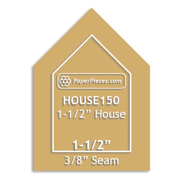 1-1/2&quot; House - 3/8&quot; Seam Acrylic Template