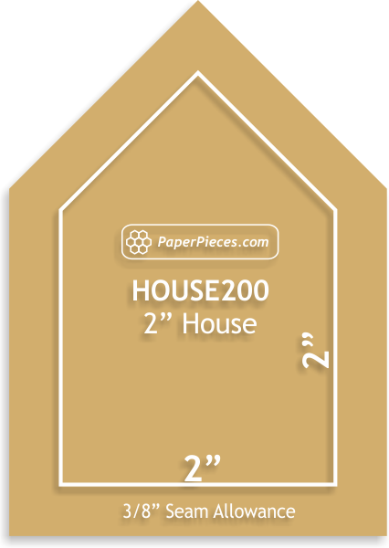 2&quot; House - 3/8&quot; Seam Acrylic Template