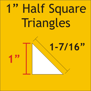 1&quot; Half Square Triangles - Paper Pieces