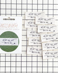 "WEAR THE SHIT OUTTA ME" Cotton Labels 10 Pack