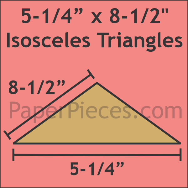5-1/4&quot; x 8-1/2&quot; Isosceles Triangle - Paper Pieces