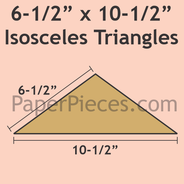 6-1/2&quot; x 10-1/2&quot; Isosceles Triangle - Paper Pieces