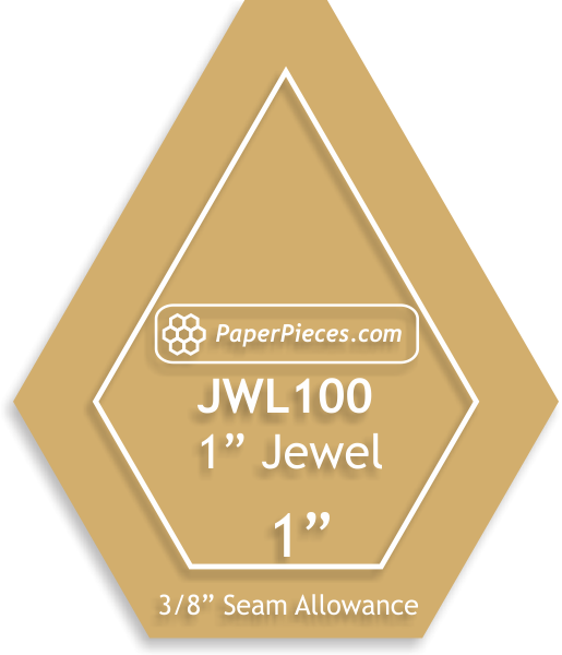 1&quot; Jewel Pack - 3/8&quot; Seam Acrylic Template