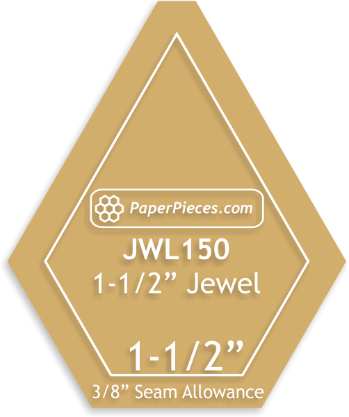 1 1/2&quot; Jewel Pack - 3/8&quot; Seam Acrylic Template