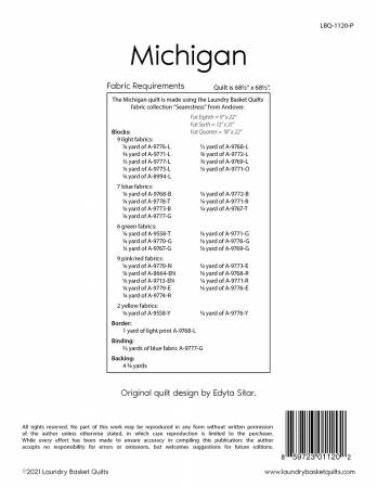 Michigan Pieced Quilt Pattern