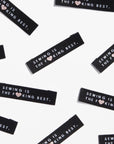 "SEWING IS THE F**KING BEST" Woven Labels 8 Pack