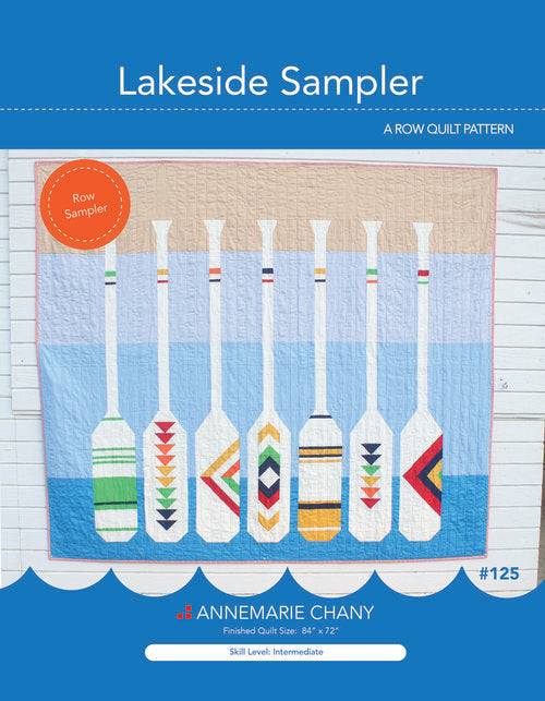 Lakeside Sampler Quilt Kit - Top fabric &amp; Blue Oar Backing Fabric - PATTERN INCLUDED
