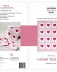 I Heart You Quilt Kit - Throw Size