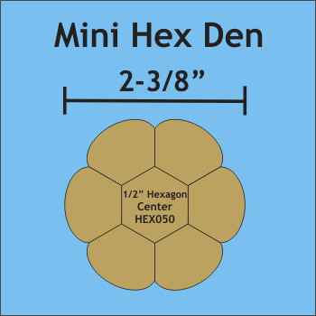 6 Petal Miniature Hexden - Paper Pieces