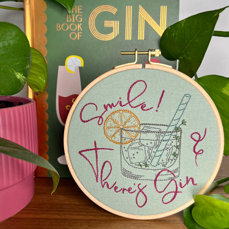Gin Addict- Includes Pre printed Sage Linen