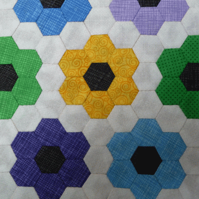 Set of Hexagons in 4 sizes Quilt Stamps