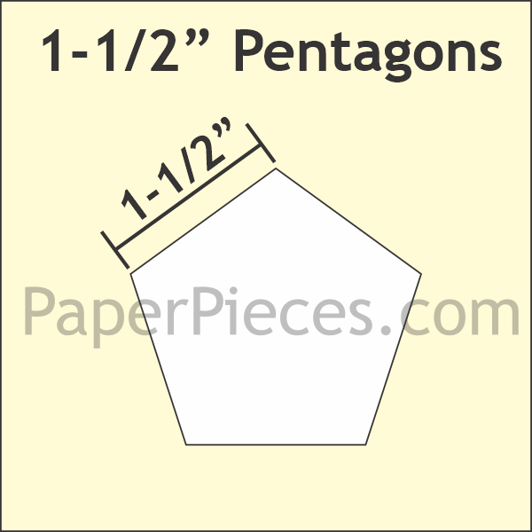 1-1/2&quot; Pentagons - Paper Pieces
