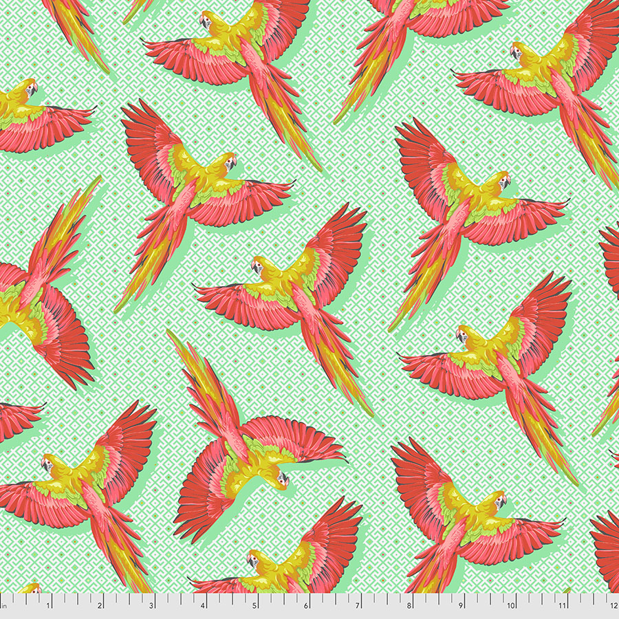 Daydreamer Macaw Ya Later Mango - Tula Pink - PER QUARTER METRE