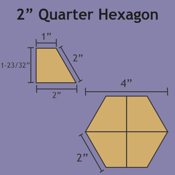 2&quot; Quarter Hexagon - Paper Pieces